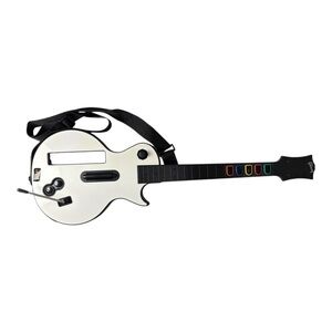 Nintendo Wii Guitar Hero Les Paul Wireless White PARTS ONLY Not Tested